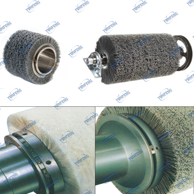 Custom Nylon Steel Wire Brass Wire Abrasive Brush Rollers